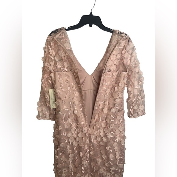 NWT Eliza J Blush Pink 3D Embroidered Applique Flowers Dress Size 6 - Picture 6 of 11